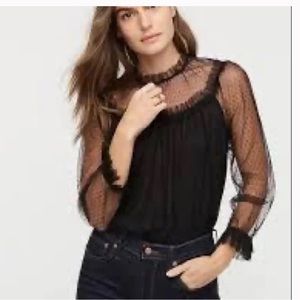 J.Crew ruffle trim long sleeve top, Size 3X; new